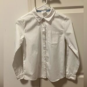 Gap kids white button down collared shirt size XL